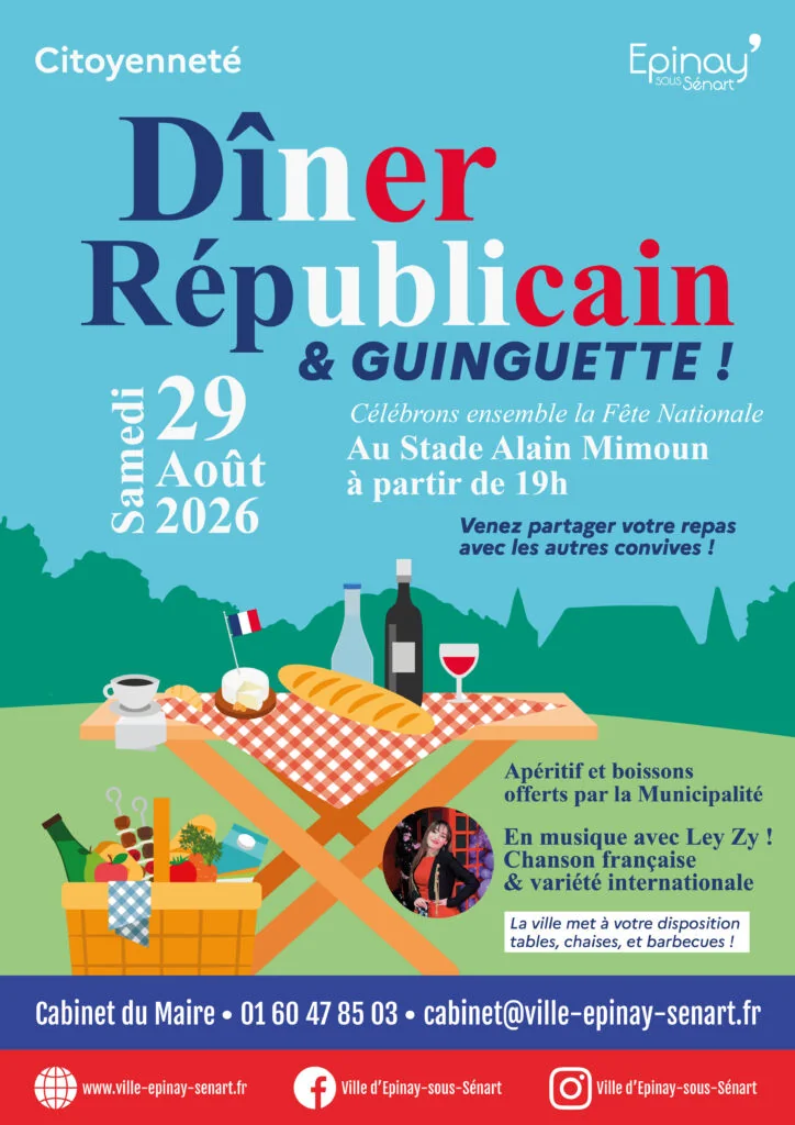 Épinay : le dîner républicain à partager le 29 août