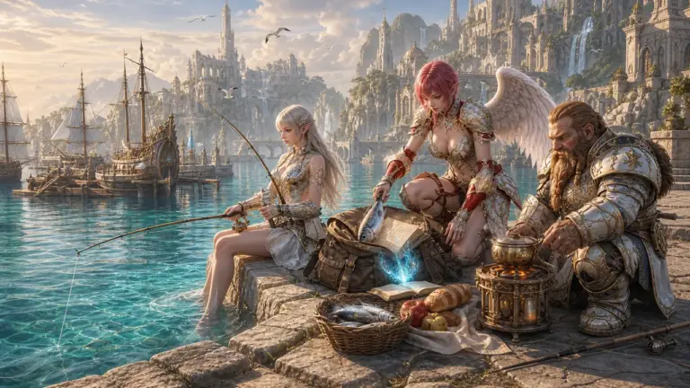 Illustration conceptuelle 1 du MMORPG avec IA Lineage2AI