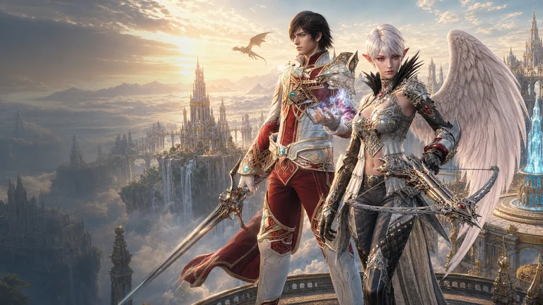 Illustration conceptuelle 3 du MMORPG avec IA Lineage2AI